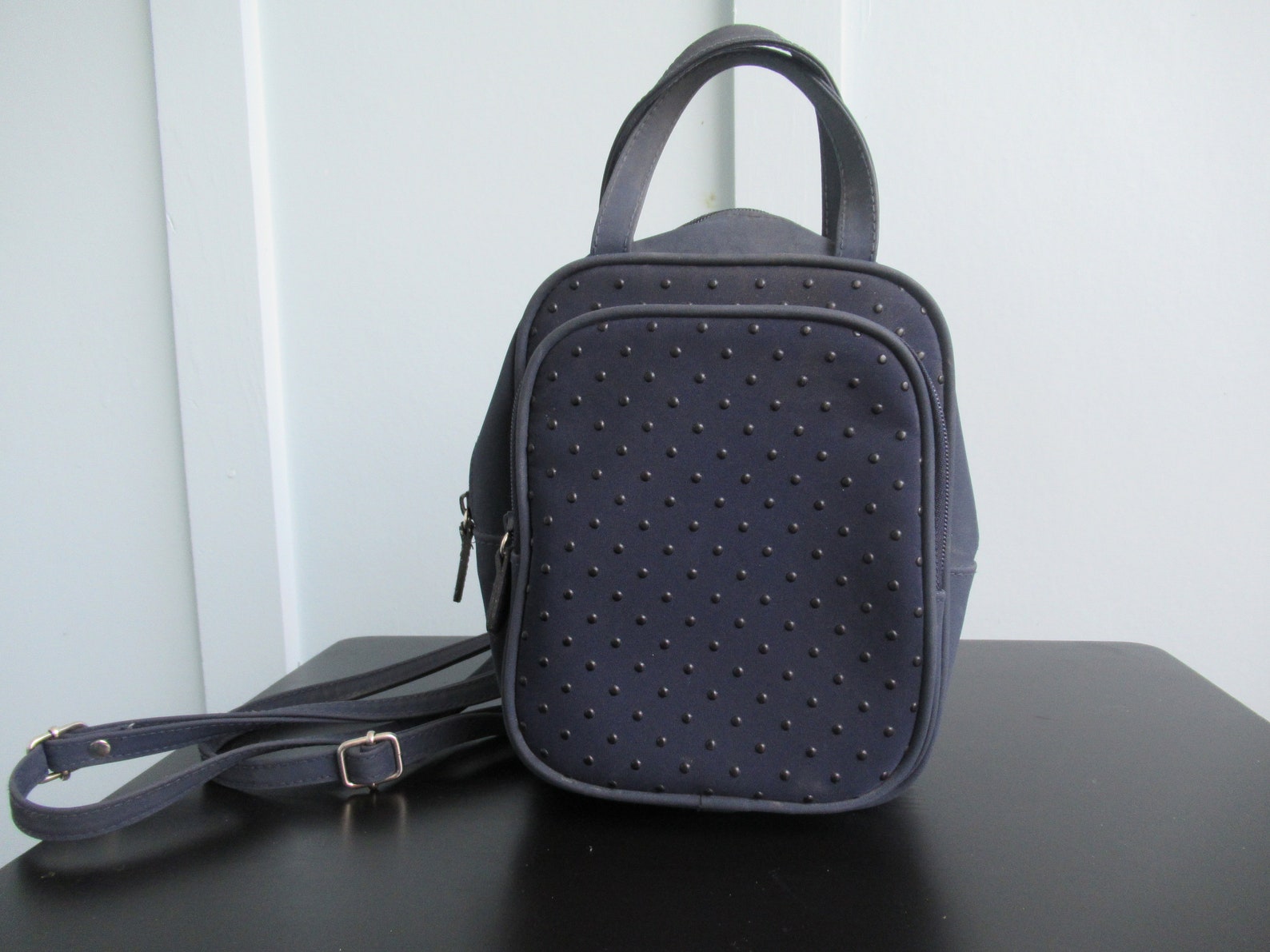 Y2K Mini Backpack Purse // Blue Vintage Backpack // 90's Etsy