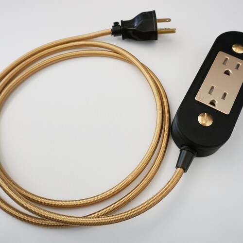 Chocolate Brown Wall Outlet Extension Cord Etsy