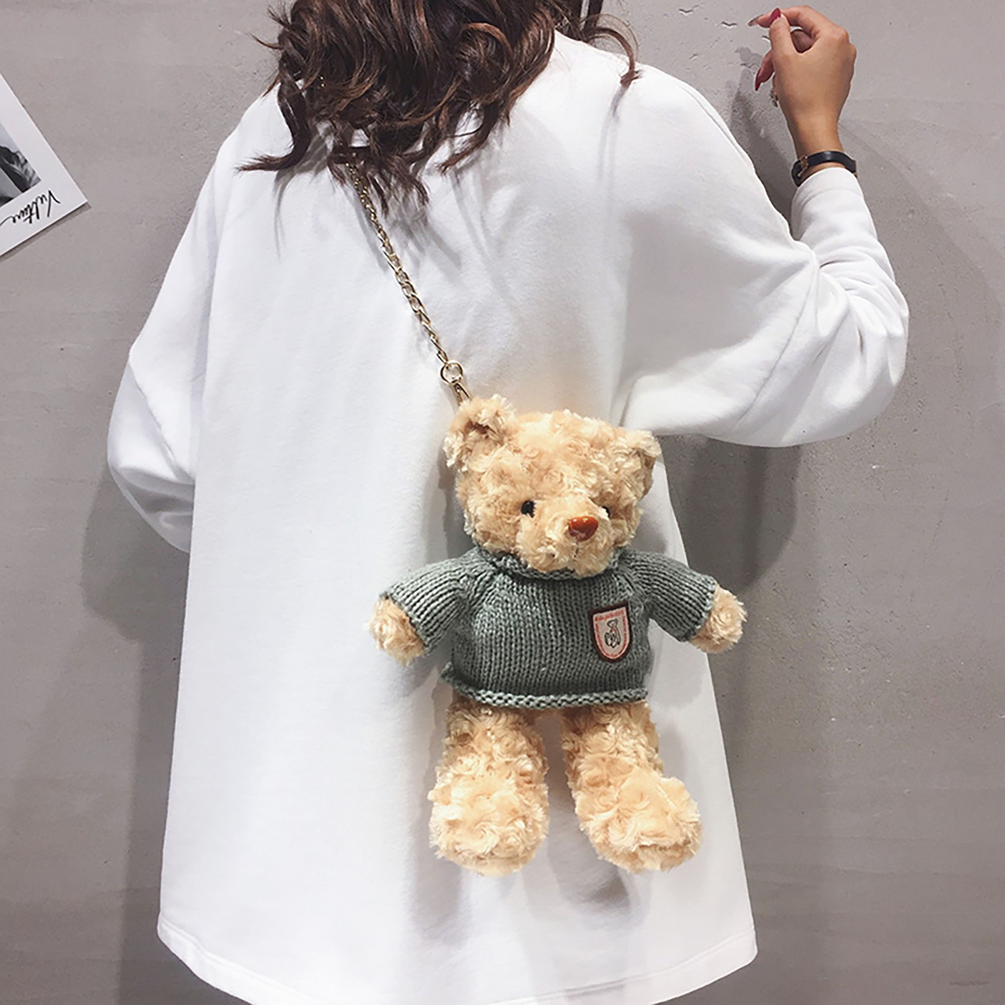 Teddy Bag,crossbody Bags for Women, Teddy Bear Shape Crossbody Bag for  Young 