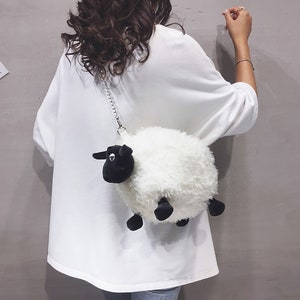 Cute sheep bag,Adorable animal Crossbody Bag,Lovey lamb Crossbody bags for kids