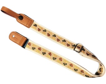 Embroidery flower Guitar Strap, Adjustable Guitar Strap,Ukulele or guitar  strap,Without Ukulele,3.8cm