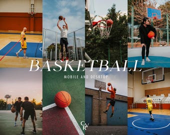 10 Basketball Lightroom Presets. Desktop And Mobile. 10 Different Presets, Sports, Athletic, Indoor, Photo Edit Photography Filter