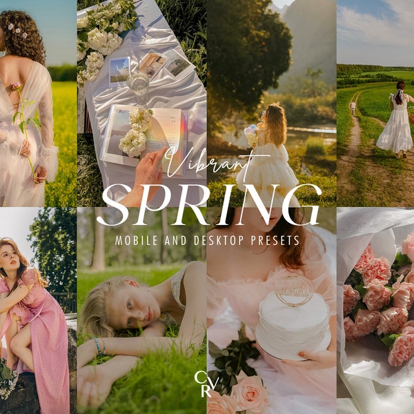 15 Spring Lightroom Presets. Desktop And Mobile. 15 Different Presets. Clean, Vibrant, Colorful, Outdoor, Influencer, Flower Filter