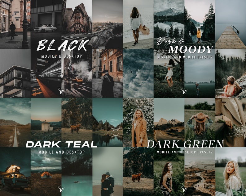 470 MOODY Bundle-Presets Mobile und Desktop Lightroom Preset Bundle für Instagram Das beste Angebot Dunkel, Schwarz, Erdig, Ästhetisch Bild 9