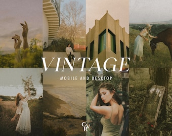 20 VINTAGE Lightroom Presets. Desktop And Mobile. 20 Different Presets. Retro, Film, Nature, Outdoor, Rustic, Old, Classic Filter