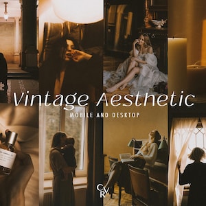 10 Vintage Aesthetic Lightroom Presets. Desktop And Mobile. Retro, Film, Analog, Influencer, Warm Tone, Grainy, Minimal, Dark Moody Filter