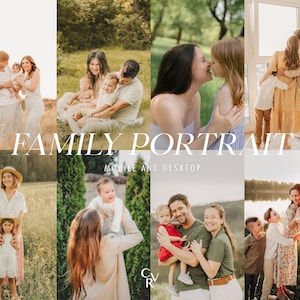 15 Portrait Lightroom Presets. Desktop And Mobile Compatible. 15 Different Presets. Family, Outdoor, Warm Tone, Baby, Filter for Photo Edit