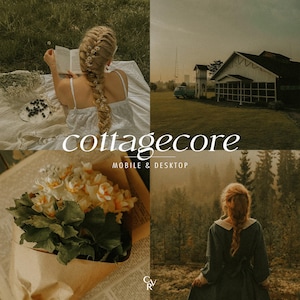 25 Cottage Lightroom Presets. Desktop And Mobile. 25 Different Presets. Warm, Brown, Moody, Retro, Vintage, Farm, Outdoor Presets