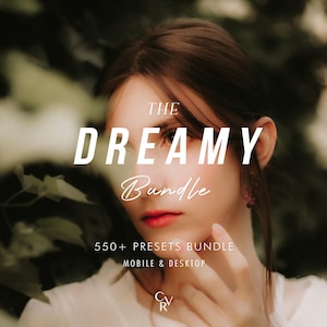 Ponad 550 gotowych ustawień DREAMY Bundle – Mobilne i stacjonarne – Pakiet gotowych ustawień Lightroom – Portret, Miękki, Filtr świecący