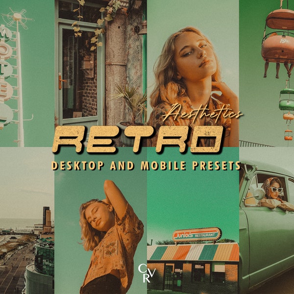 10 Retro Aesthetic Lightroom Presets. Desktop And Mobile. Vintage, Film, Travel, Analog, Disposable, Grainy, Summer, Preset, Filter