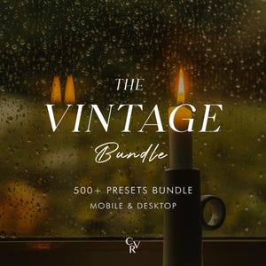 Oltre 500 preset VINTAGE Bundle - Mobile e Desktop - Pacchetto preset Lightroom per Instagram - Miglior offerta - Filtro Moody, Film, Cinematic, Travel