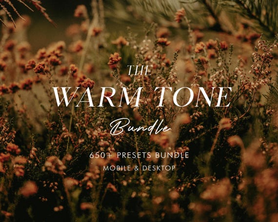 650+ WARM TONE Bundle Presets - Mobile and Desktop - Lightroom Preset Bundle for Instagram - Best Deal - Golden, Outdoor, Earthy, Creamy