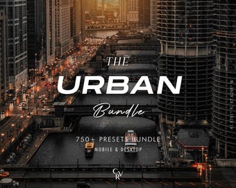 750+ URBAN Bundle Presets - Mobile and Desktop - Lightroom Preset Bundle for Instagram - Dark, Warm Filter
