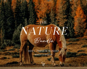 Mais de 800 predefinições de pacote NATURE - Celular e desktop - Pacote de predefinições do Lightroom para Instagram - Melhor oferta - Tom quente, filtro de fotografia ao ar livre