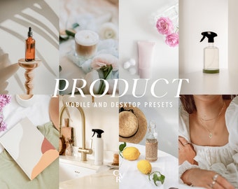 15 Product Lightroom Presets. Desktop And Mobile. 15 Different Presets. White Background, Bright, Editorial, Fashion, Products Photography