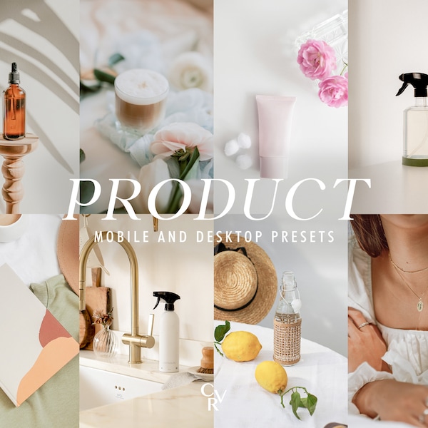 15 Product Lightroom Presets. Desktop And Mobile. 15 Different Presets. White Background, Bright, Editorial, Fashion, Products Photography