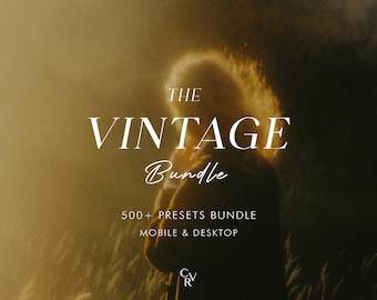 500+ VINTAGE Bundle Presets - Mobile and Desktop - Lightroom Preset Bundle for Instagram - Best Deal - Aesthetic, Earthy, Dark Tone Filter
