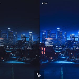20 Night City Lightroom Presets. Desktop And Mobile. 20 Different Presets. Night time, City, Urban, Lights, Street, Architecture Presets image 10