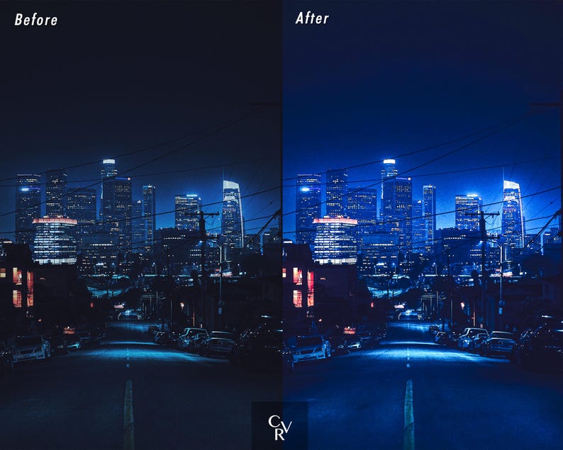 20 Night City Lightroom Presets. Desktop And Mobile. 20 Different Presets. Night time, City, Urban, Lights, Street, Architecture Presets image 10