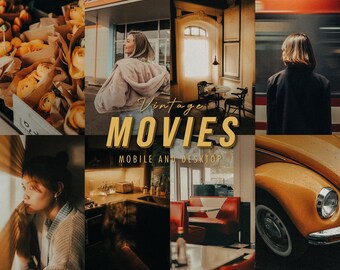 15 Movie Lightroom Presets. Desktop And Mobile. Retro Film Analog Vintage Filter