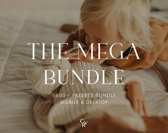 1600+ MEGA Bundle Presets - Mobile und Desktop - Lightroom Preset Bundle für Instagram - Best Angebot - Winter, Herbst, Ästhetik Filter