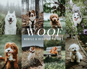 12 Pets Lightroom Presets. Desktop And Mobile. 12 Different Presets. Dogs, Puppy, Animal, Cats, Cute, Moody, Soft Presets for Instagram