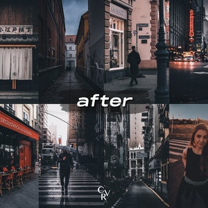 10 Cinematic Street Lightroom Presets. Desktop And Mobile. 10 Different Presets. City, Dark, Night, Black, Moody, Urban Photography, Filter image 3