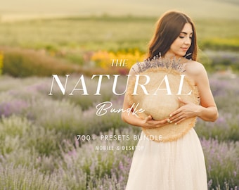 700+ NATURAL Lightroom Presets Bundle - Mobile and Desktop Photographer Photo Filter