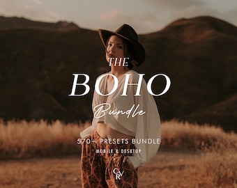 570+ BOHO Bundle Presets - Mobile and Desktop - Lightroom Preset Bundle for Instagram - Best Deal - Western, Rustic Filter