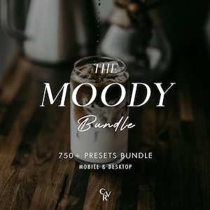 Más de 750 ajustes preestablecidos del paquete MOODY (móvil y escritorio) - Paquete de ajustes preestablecidos de Lightroom para Instagram - La mejor oferta - Filtro MOODY negro, estético y oscuro