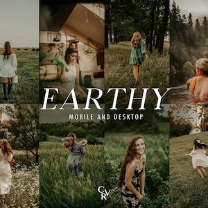 20 Earthy Tone Lightroom Presets. Desktop and Mobile. 20 Different Presets. Rich, Moody, Travel, Outdoor, Forest, Nature, Green Filter
