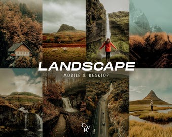 20 Landscape Lightroom Presets. Desktop And Mobile. 20 Different Presets. Woods, Forest, Earthy, Scenery, Moody, Outdoor, Nature Photography