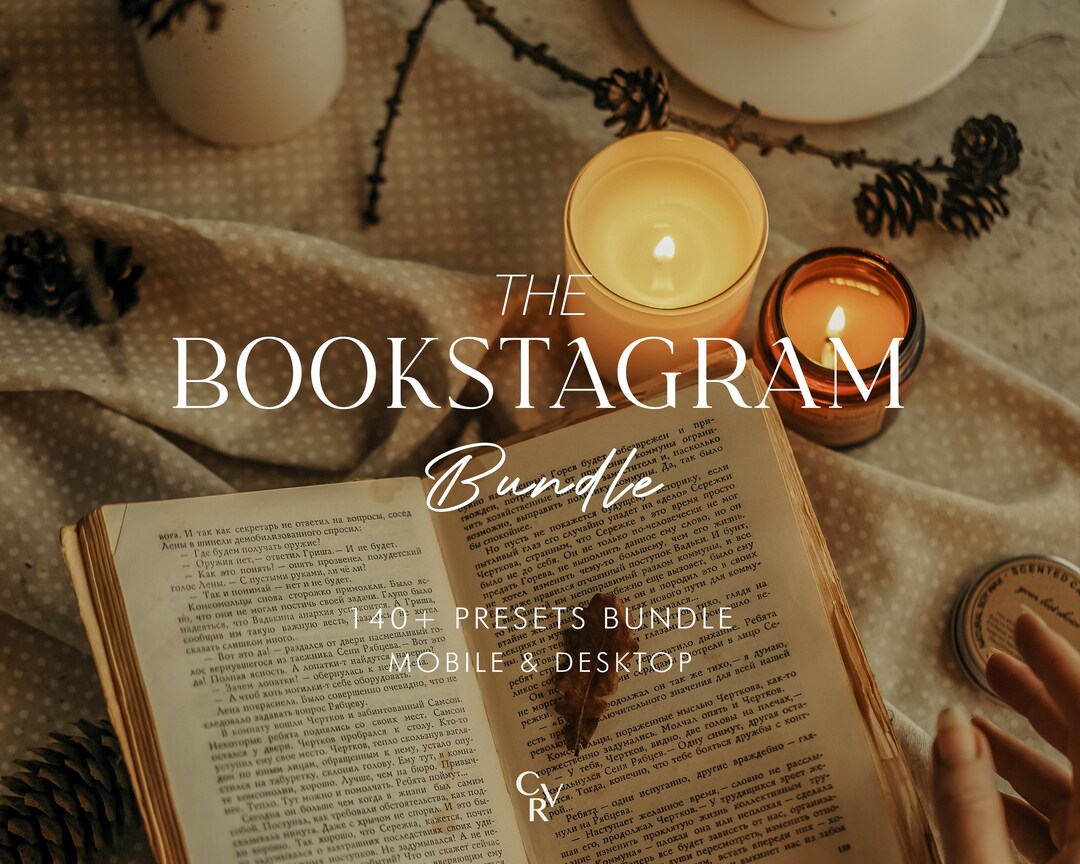 140 BOOKSTAGRAM Bundle Presets Mobile and Desktop Lightroom Preset