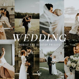 20 Wedding Lightroom Presets. For Desktop And Mobile. 20 Different Presets. Bridal, Moody, Rustic, Professional, Filter, Photography