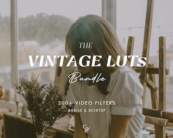 200+ VINTAGE LUTS Video Filter - Mobile and Desktop Compatible - Color Grading Editing Bundle for Instagram - Best Deal - Aesthetic, Film