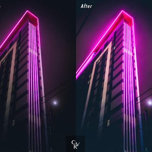 20 Night City Lightroom Presets. Desktop And Mobile. 20 Different Presets. Night time, City, Urban, Lights, Street, Architecture Presets image 4
