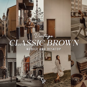 10 Classic Brown Lightroom Presets. Desktop And Mobile. 10 Different Presets. Vintage, Chocolate, Dark, Rich, Beige, Warm, Neutral Presets