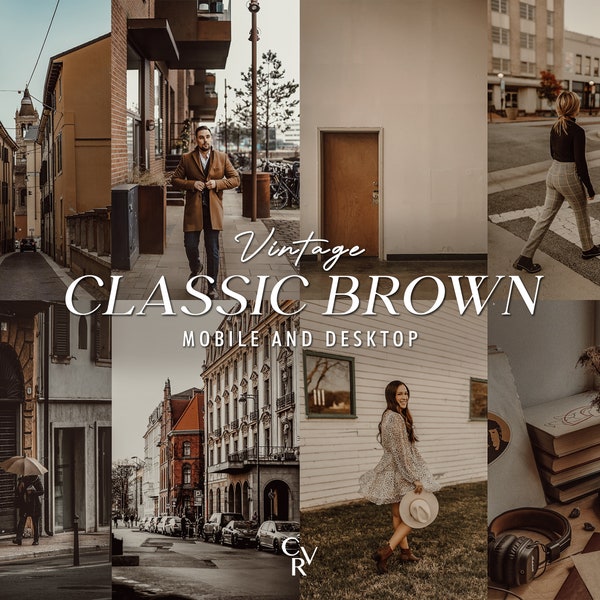 10 Classic Brown Lightroom Presets. Desktop And Mobile. 10 Different Presets. Vintage, Chocolate, Dark, Rich, Beige, Warm, Neutral Presets