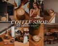 25 Coffee Shop Lightroom Presets. Desktop And Mobile. 25 Different Presets. Cafe, Brown, Orange, Warm, Aesthetic, Influencer Presets product logo