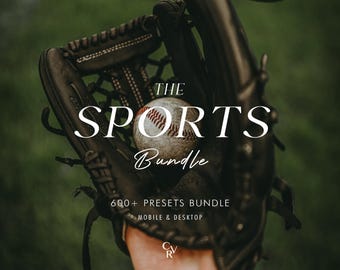 Meer dan 600 sportpresets - Mobiel en desktop - Lightroom presetbundel voor Instagram - Beste deal - Honkbal, American football, buitenfilter