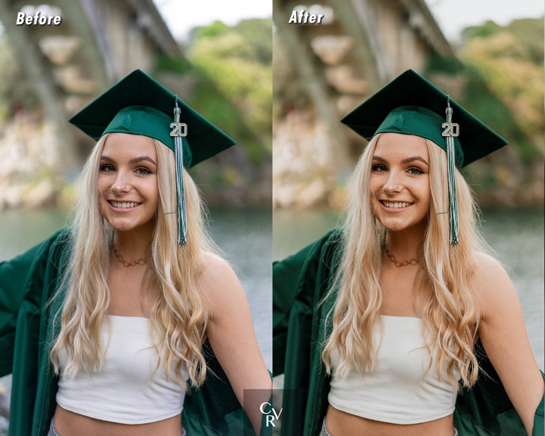 10 Graduation Lightroom Presets. Desktop And Mobile. 10 Different Presets. Senior, Portrait, Influencer, Celebration, Filter, Presets image 7