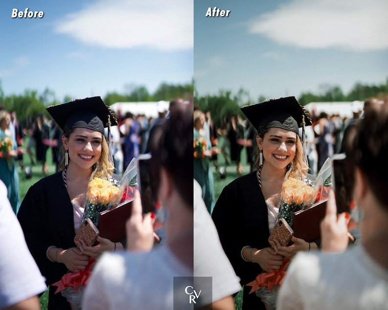 10 Graduation Lightroom Presets. Desktop And Mobile. 10 Different Presets. Senior, Portrait, Influencer, Celebration, Filter, Presets image 5