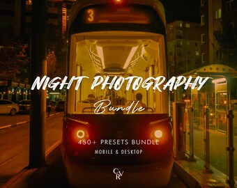 450+ NIGHT Bundle Presets - Mobile and Desktop - Lightroom Preset Bundle for Instagram - Best Deal - Warm Lights, Dark, Black Tone Filter