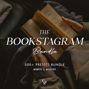 500+ BOOKSTAGRAM Bundle Presets - Mobile and Desktop - Lightroom Preset Bundle for Instagram - Best Deal - Vintage, Warm, Cinematic Filter