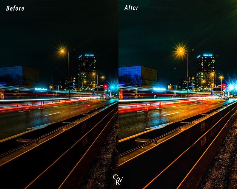 20 Night City Lightroom Presets. Desktop And Mobile. 20 Different Presets. Night time, City, Urban, Lights, Street, Architecture Presets image 9