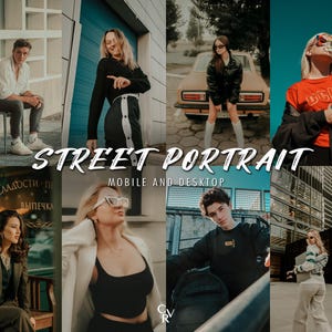 25 Street Portrait Lightroom Presets. Desktop And Mobile. 25 Different Presets. Style, Fashion, Urban, Film, Editorial, Outdoor Filter
