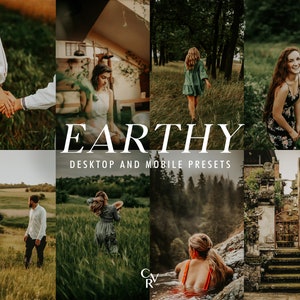 10 Earthy Tone Lightroom Presets. Desktop and Mobile. 10 Different Presets. Rich, Moody, Travel, Outdoor, Forest, Nature, Green Filter