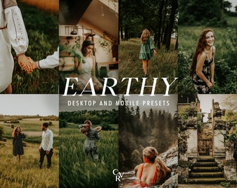 10 Earthy Tone Lightroom Presets. Desktop and Mobile. 10 Different Presets. Rich, Moody, Travel, Outdoor, Forest, Nature, Green Filter
