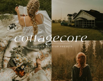 10 Cottage Lightroom Voreinstellungen. Desktop und mobil. 10 verschiedene Presets. Warm, Braun, Stimmungsvoll, Retro, Vintage, Bauernhof, Outdoor Presets