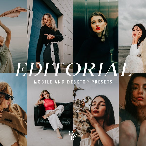 10 Editorial Lightroom Presets. Desktop And Mobile. 10 Different Presets. Style, Fashion, Portrait, Street, Lifestyle, Influencer Presets